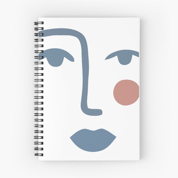 Item preview, Minimalist Abstract Face Line Art Portrait with Coral Circle Accent designed and sold by meghnad.