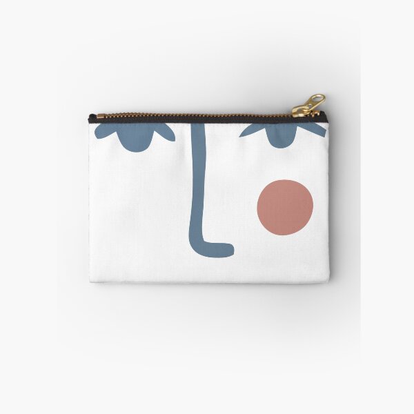 Item preview, Minimalist Abstract Face Line Art Portrait with Coral Circle Accent designed and sold by meghnad.