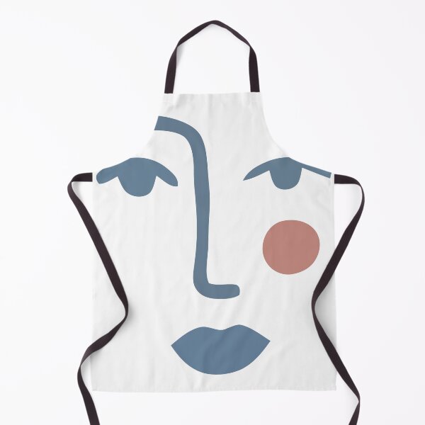 Item preview, Minimalist Abstract Face Line Art Portrait with Coral Circle Accent designed and sold by meghnad.