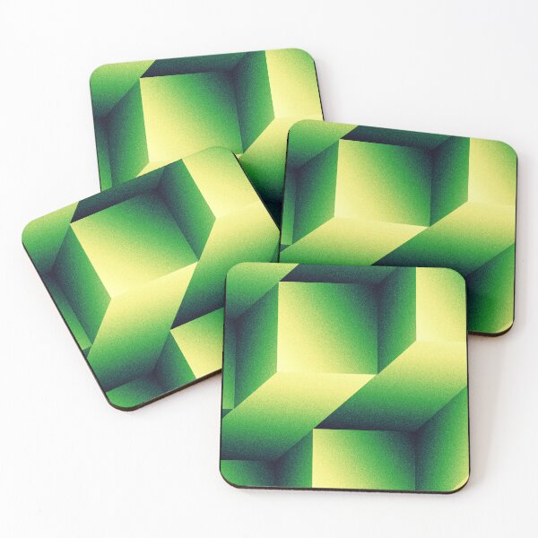 Item preview, Blocks – Isometric Abstract Cubes & Green Noise Geometry designed and sold by BrokenBill.