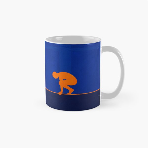 Item preview, 'Beneath' – Modern Abstract Figure Art in Cobalt Blue & Orange designed and sold by Moodzu.