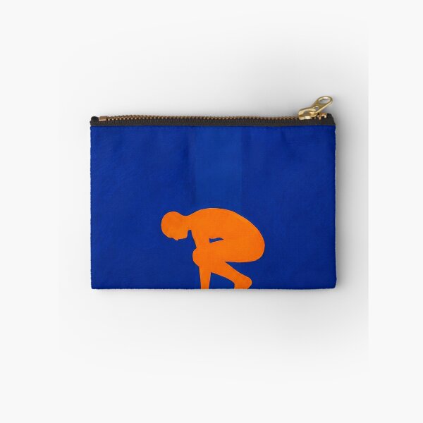 Item preview, 'Beneath' – Modern Abstract Figure Art in Cobalt Blue & Orange designed and sold by Moodzu.