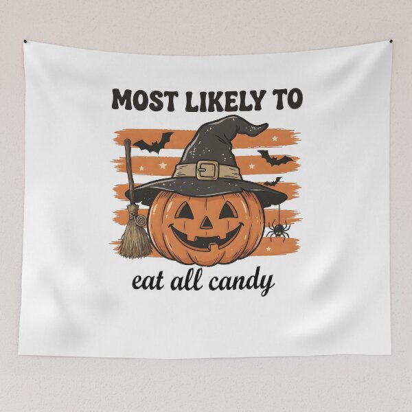 Item preview, Most Likely To Eat All Candy Halloween Shirt designed and sold by Xtusdior.