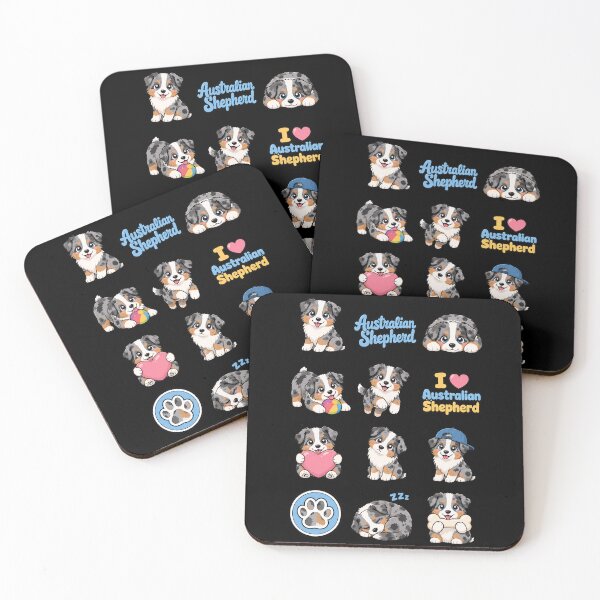 Item preview, Cute Australian Shepherd stickers and apparel design designed and sold by rafaeltto.