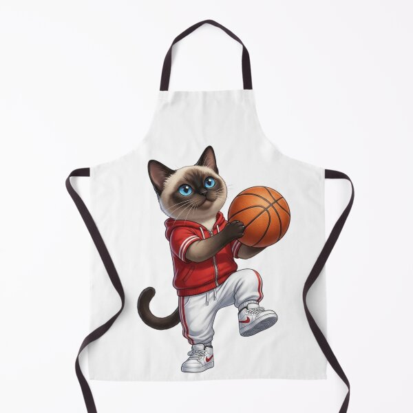 Item preview, Cute Siamese Basketball Cat Let's Play Ball designed and sold by Alaric4you.
