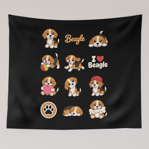 Item preview, Cute Beagle stickers and apparel design designed and sold by rafaeltto.