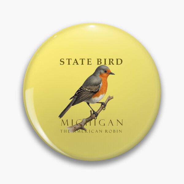Item preview, Michigan Turdus Migratorius Bird Design designed and sold by taiche.