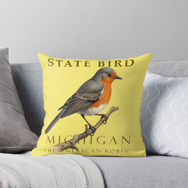 Item preview, Michigan Turdus Migratorius Bird Design designed and sold by taiche.