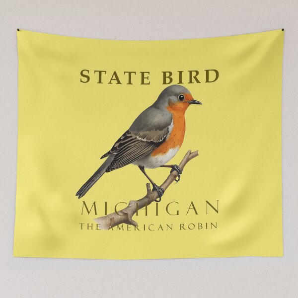 Item preview, Michigan Turdus Migratorius Bird Design designed and sold by taiche.