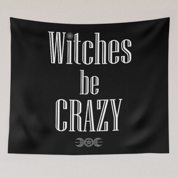 Item preview, Witches Be Crazy Triple Moon Pentagram funny halloween Quote designed and sold by Kromia.