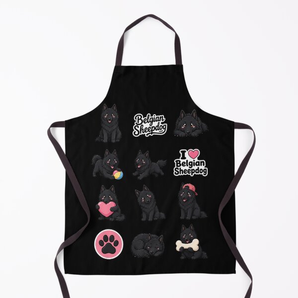 Item preview, Cute Belgian Sheepdog stickers and apparel design designed and sold by rafaeltto.