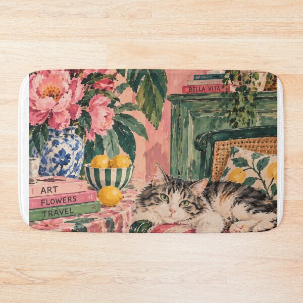 Item preview, Colorful cat wall art designed and sold by Quiet Sun.