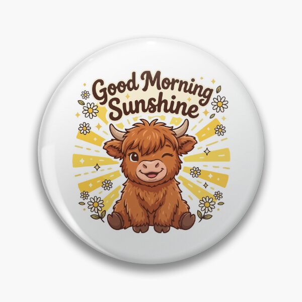 Item preview, Good Morning Sunshine Cute Highland Cow Coffee Mug Art designed and sold by Arc2020.