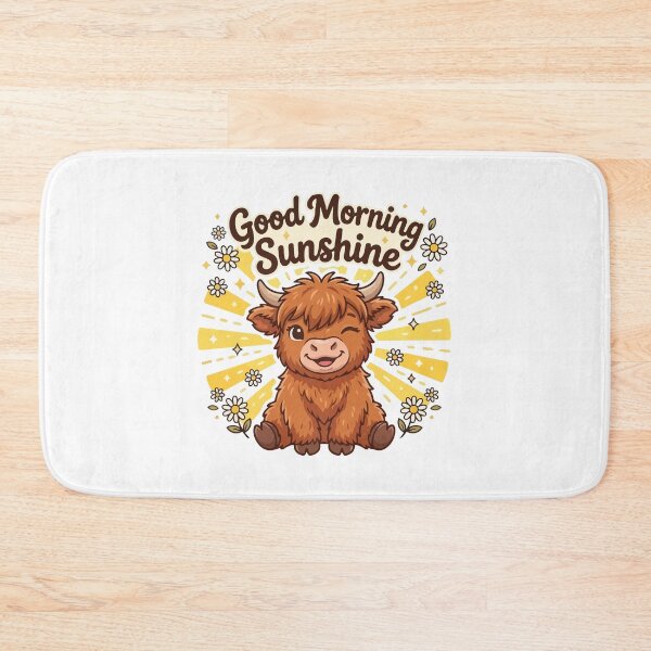 Item preview, Good Morning Sunshine Cute Highland Cow Coffee Mug Art designed and sold by Arc2020.