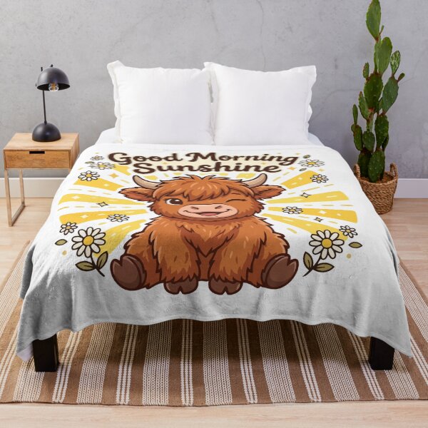Item preview, Good Morning Sunshine Cute Highland Cow Coffee Mug Art designed and sold by Arc2020.
