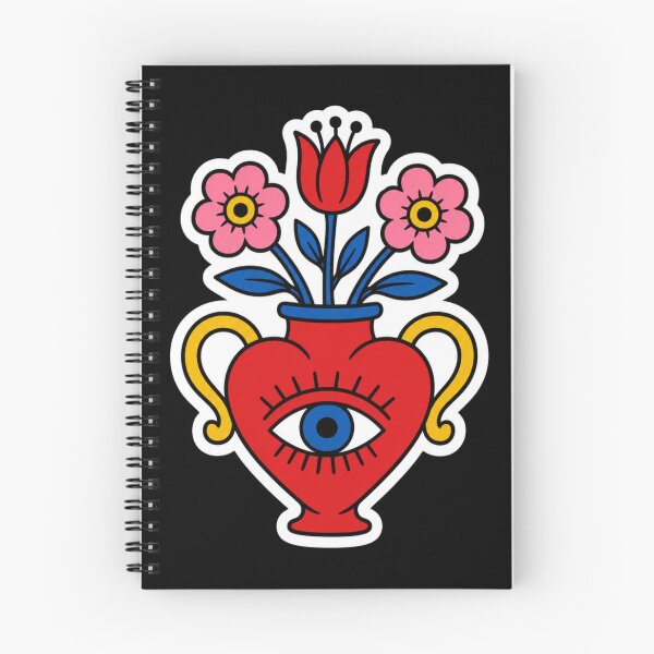 Item preview, Retro Psychedelic Heart Vase with Eye Surreal Floral Art designed and sold by Vision Crafted.
