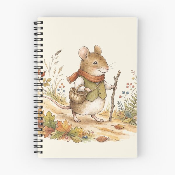 Item preview, Vintage Watercolor Field Mouse Walking in Autumn - Classic Storybook Art designed and sold by Pasteltone.