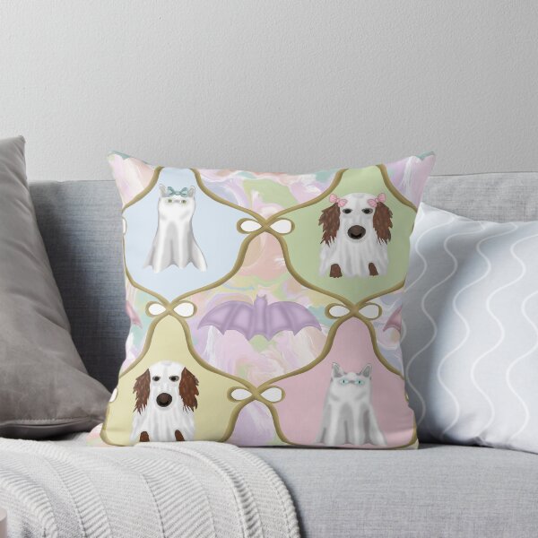 Item preview, Pastel Halloween Collection- Miniature Dachshund and Cat Dressed as Ghosts designed and sold by Purposely Designed.