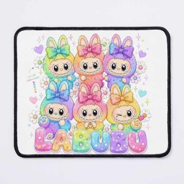 Item preview, Cute Rainbow Pastel Labubu Characters Squad Art designed and sold by AesthinkArt.
