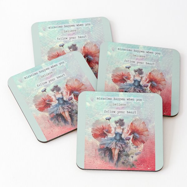 Item preview, Poppy Fairy Inspirational miracle quote designed and sold by Saraswati108.