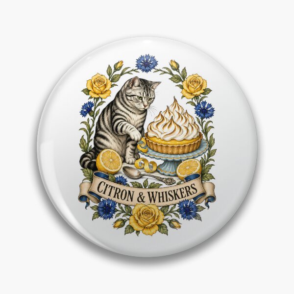 Item preview, Lemon Whiskers Lemon Tart Cat Art designed and sold by Old's Cool Cat Studio.