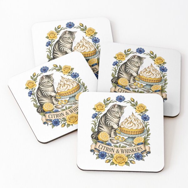 Item preview, Lemon Whiskers Lemon Tart Cat Art designed and sold by Old's Cool Cat Studio.