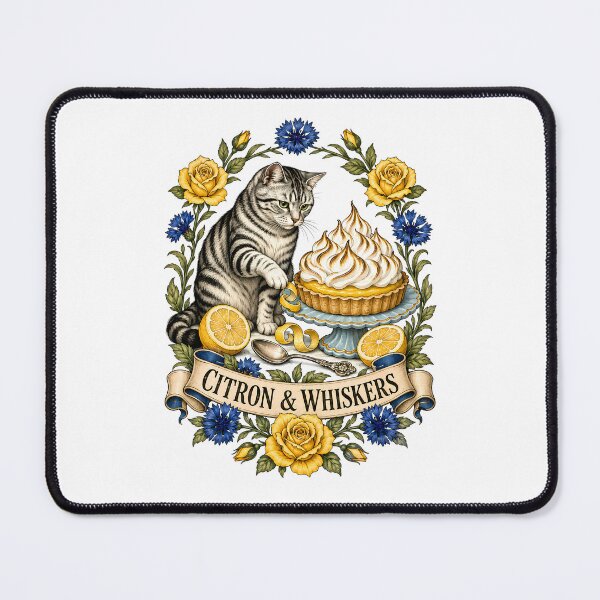 Item preview, Lemon Whiskers Lemon Tart Cat Art designed and sold by Old's Cool Cat Studio.