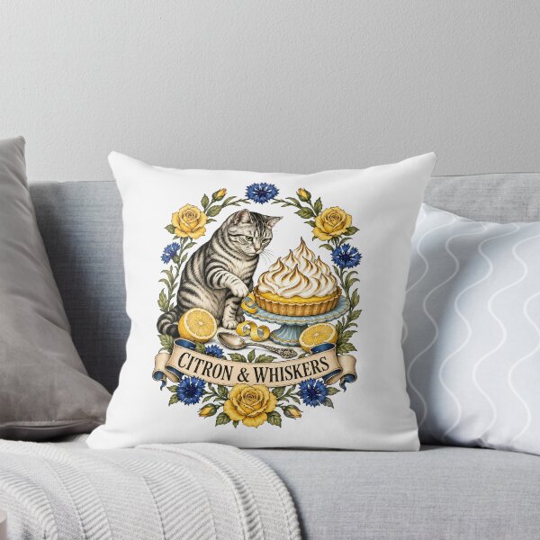 Item preview, Lemon Whiskers Lemon Tart Cat Art designed and sold by Old's Cool Cat Studio.