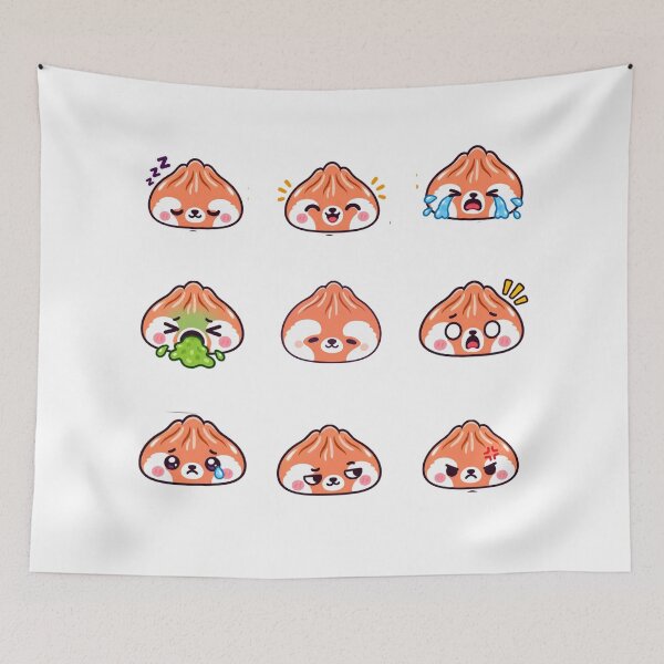 Item preview, Red Panda dumpling sticker pack designed and sold by BigfeetLittlepaws.