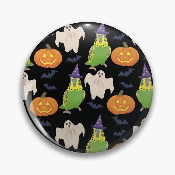 Item preview, Pattern of Green Budgie and Halloween Decor designed and sold by FandomizedRose.