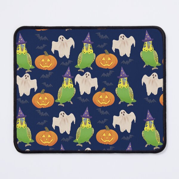 Item preview, Pattern of Green Budgie and Halloween Decor designed and sold by FandomizedRose.