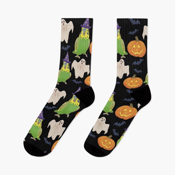 Item preview, Pattern of Green Budgie and Halloween Decor designed and sold by FandomizedRose.