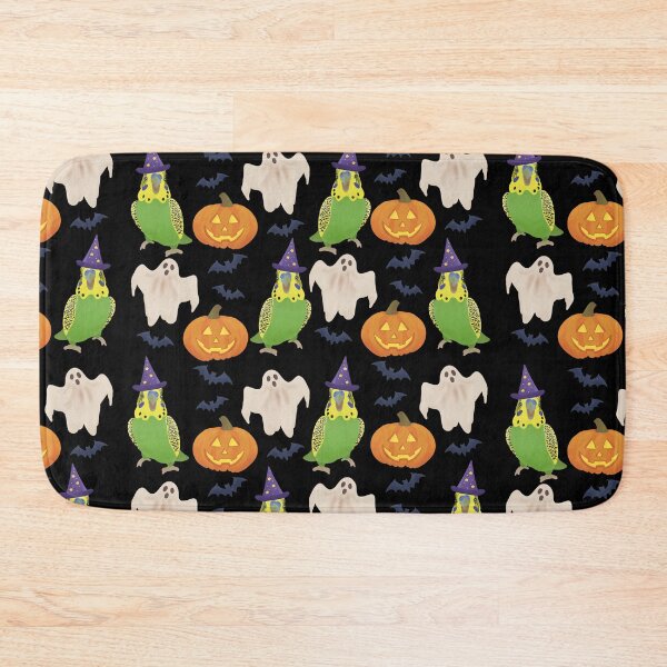 Item preview, Pattern of Green Budgie and Halloween Decor designed and sold by FandomizedRose.