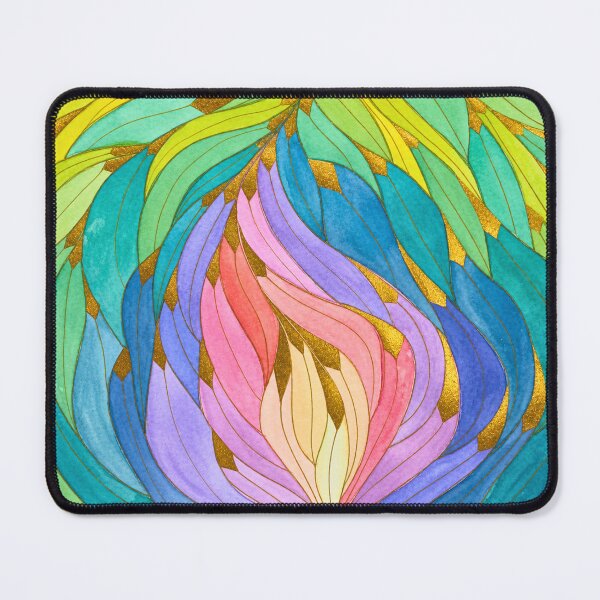 Item preview, Chromatic Bloom, Colourful Leaf Mandala designed and sold by ArithraStudio.