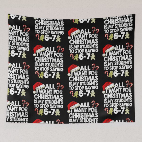Item preview, All I Want For Christmas Teacher Funny School Meme Design designed and sold by Machomanshop.