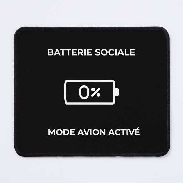 Item preview, Social Battery 0% - Airplane Mode Enabled - Humor designed and sold by LaFabriqueVibes.