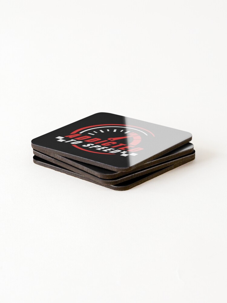 Thumbnail 4 of 5, Coasters (Set of 4), Addicted To Speed Speedometer Design designed and sold by MySimpleFlow.