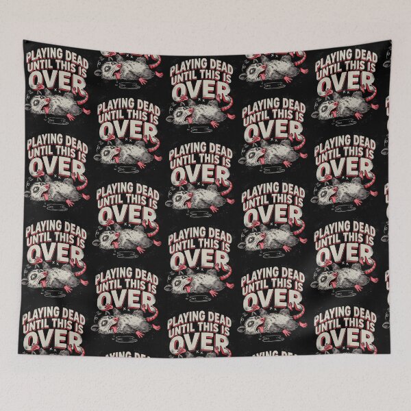Item preview, Playing Dead Until This Is Over Opossum Meme designed and sold by Redgiant87x.