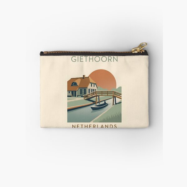 Item preview, Giethoorn Netherlands Vintage Travel Poster - Minimalist Dutch Canal Art Print designed and sold by DuckOddity.