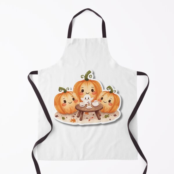 Item preview, Cute Pumpkin Tea Party Halloween – Kawaii Pumpkin Sticker designed and sold by Busybeesfinds.