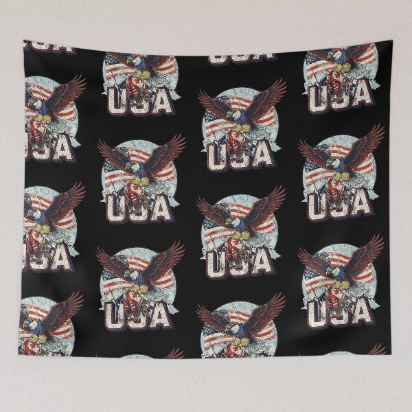 Item preview, Funny USA Ice Hockey Eagle designed and sold by Machomanshop.