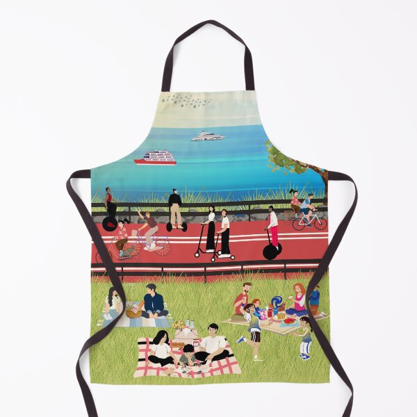 Item preview, Summer Coastal Park Picnic and Active Lifestyle Illustration designed and sold by HBBS DESIGNS.