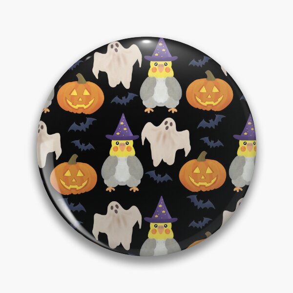 Item preview, Pattern of a Cockatiel and Halloween Decor designed and sold by FandomizedRose.