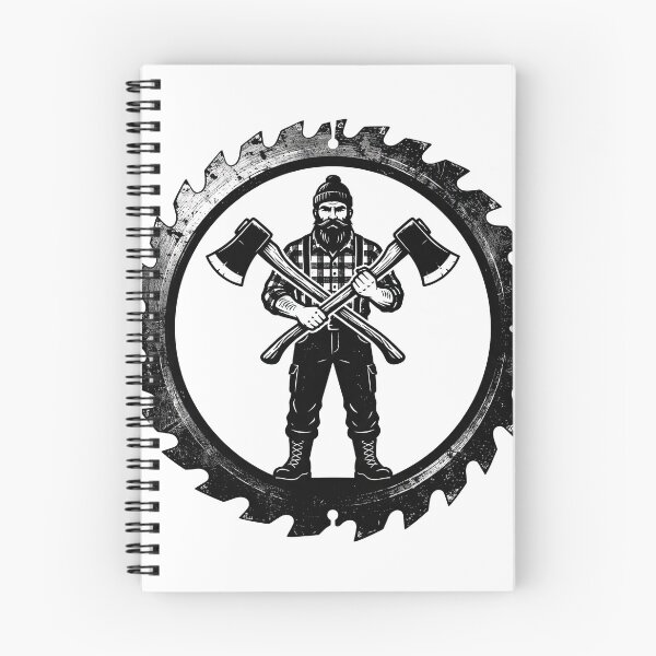 Item preview, Rugged Bearded Lumberjack Crossed Axes Saw Blade designed and sold by Rahat3344.