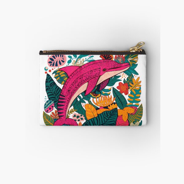 Item preview, Pink River Dolphin Amazon Legend Tropical Geometric Art designed and sold by BrazilArtShop.