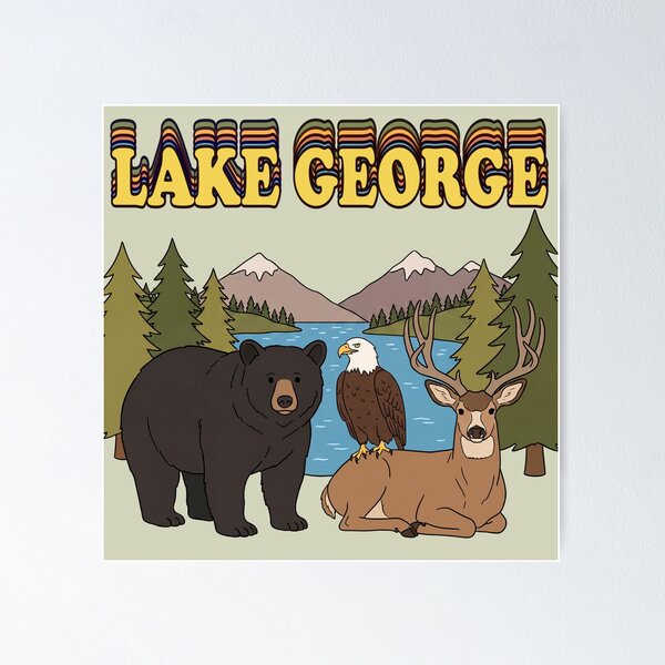 Item preview, Retro Lake George New York Wildlife Adirondacks  designed and sold by Milasneeze.