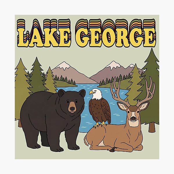 Item preview, Retro Lake George New York Wildlife Adirondacks  designed and sold by Milasneeze.