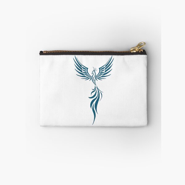 Item preview, Majestic Teal Phoenix Rising Silhouette Art designed and sold by URSM.