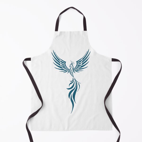 Item preview, Majestic Teal Phoenix Rising Silhouette Art designed and sold by URSM.
