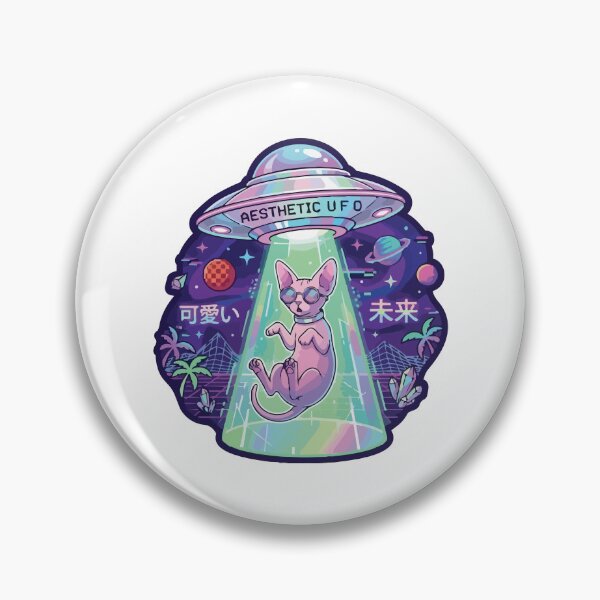 Item preview, Sphynx Cat Outer Space UFO Alien Funny Cute Art designed and sold by Arc2020.